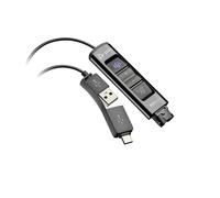 Adaptador Poly DA85-M USB-A y USB-C para auriculares con conexión QD negro