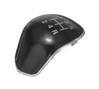 Adaptador pomo cambio coche Perilla de palanca de cambios de coche, tapa superior, emblema, para insignia de repuesto, 5 para velocidad, para Focus ST 2012-2015, para Fiesta 2013-forward(Negro)