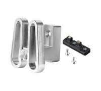 Adaptador Portaequipaje Delantero Bicicleta, Soporte Aleación Aluminio, Liberación Rápida, Juego Completo- Plata