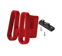 Adaptador Portaequipaje Delantero Bicicleta, Soporte Aleación Aluminio, Liberación Rápida, Juego Completo- Rojo