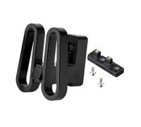 Adaptador Portaequipaje Delantero Bicicleta, Soporte Aleación Aluminio, Liberación Rápida, Juego Completo- Negro