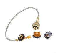Adaptador portátil para botella de gas que se convierte para cv bayoneta a rosca de tornillo 7/16 UNEF - para ajuste de latón duradero para estufas de camping, linternas de viaje (juego de 3)