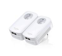 Adaptador PowerLine TP-LINK TL-PA9025P KIT AV2000 2 puertos Gigabit enchufe integrado