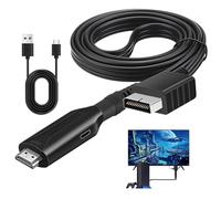 Adaptador PS1/PS2 a HDMI 1080P con Cable AV de 1m, Convertidor de Video Audio HD de Interfaz Multimedia para Consolas de Juego HDTV Gaming Sin Pérdida de Transmisión Plug and Play