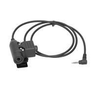 Adaptador PTT para radios bidireccionales, versión civil con conector de 3,5 mm y chip integrado para auriculares Ztac Tac Sky Retevis. Fácil de