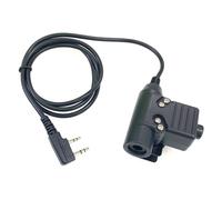 Adaptador PTT U94 para walkie-talkies, adaptador de auriculares de conector K a conector 7.1