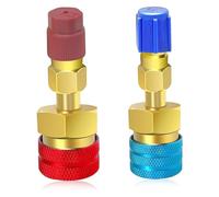 Adaptador R1234yf, 2 adaptadores R1234yf, acopladores rápidos de alta presión totalmente de cobre, conectores de recarga de refrigerante de CA 1234yf para servicio de aire acondicionado de automó