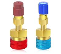 Adaptador R1234yf, 2 piezas Adaptador R1234yf Acopladores rápidos de alta presión totalmente de cobre, Conectores de recarga de refrigerante de CA 1234yf para servicio de aire acondicionado de automó