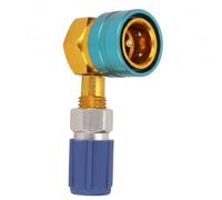 Adaptador R1234yf a R134a, accesorios adaptadores 134a, manguera de CA de latón de conexión rápida para kit de recarga de CA de coche, 2, 4 pulgadas, R1234yf a R134a