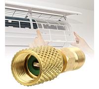 Adaptador R410a, A/c 1/4 pulgadas SAE macho a adaptador SAE hembra de 5/16 pulgadas, adecuado para aire acondicionado R410a Mini Split System, aire acondicionado(Hose Pump Coupler)