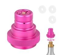 Adaptador Rápido de CO2 Actualizado para Burbuja de Agua de Soda, Euakee Adaptador Rápido de CO2 Dividido, Cilindro de CO2 Universal con Rosca Macho TR21-4 (Rosado)
