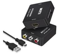 Adaptador RCA a HDMI Adaptador hdmi av to hdmi convertidor rca a hdmi,1080P 1080P Mini RCA Compuesto CVBS Convertidor de Audio Vídeo Soporta PAL/NTSC Compatible con PC/Laptop/Xbox/PS4/TV/STB/VHS/VCR