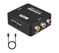Adaptador RCA a HDMI, Convertidor AV a HDMI Adaptador de Audio y Video con Soporte PAL/NTSC para Xbox 360, Playstation 3/4, Reproductores BLU-Ray, Android TV Box, Fire Stick, Roku