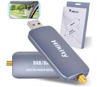 Adaptador Receptor de Radio DAB Digital con Antena SMA Juego de Antena de Cristal, Portátil USB 2.0 DAB Dongle para Radio de Coche Universal