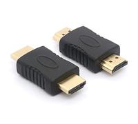 Adaptador recto HDMI macho a HDMI macho de 19 pines - Conector HDMI para HDTV - Pack de 2 unidades