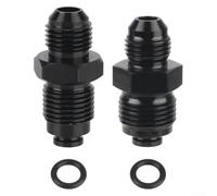 Adaptador recto macho AN6 de aluminio con roscas ORB (M16 x 1.5 y M18 x 1.5) para líneas de combustible, enfriadores de aceite de transmisión e hidráulico automotriz para Sys (es negro)