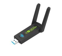 Adaptador Red WiFi USB 3.0 Antena WiFi AC1300Mbps, Banda Dual 2.4G 5GHz con Antena 2x5dBi, Adaptador WiFi para PC portátil Tableta Compatible con Windows 11 10 8 7 Vista XP Mac OS