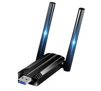 Adaptador Red WiFi USB AC1300 Mbps, USB3.0 Dual Band 2.4GHz/5.8GHz, con 2 Antenas WiFi de 5dBi PC/Escritorio/Laptop, Compatible Windows 11/10/8/7/Vista/XP/Mac OS