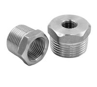 Adaptador reductor de buje hexagonal macho a hembra NPT de alta presión de 1/8", 1/4", 3/8" y 1/2", conector de tubería de acero inoxidable 304(1I4 Inch to 3I8 Inch)