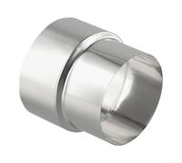 Adaptador reductor de tubo de estufa de acero inoxidable para revestimiento de chimenea adecuado para tuberías de calefacción y ventilación (Ø100 mm/Ø90 mm)