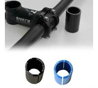 Adaptador reductor de vástago de manillar de bicicleta, convierte 25 tubos redondos de 4 mm a 31 8 mm para un mejor bloqueo del manillar con aleación de aluminio (azul)