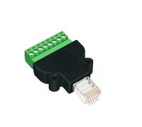 Adaptador RJ45 a terminal de tornillo, conector RJ45 a 8 pines, accesorio divisor RJ45 con orificios de fijación(FL-12-MH)