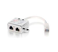 Adaptador RJ45 Cat5e de 1 Macho a 2 Hembras - Duplicador Modular 100 Base-T