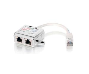 Adaptador RJ45 Cat5e Macho a 2 Hembras - Duplicador Modular 100Base-T