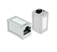 Adaptador RJ45 Cat7 Cat6/CAT6A blindado, adaptador extensor Ethernet hembra a hembra, combinador Ethernet en línea(2pcs,CAT6A)