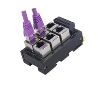 Adaptador RJ45 de bloque de terminales para gabinete de, 6 ports | Instaladores con montaje DIN y tareas de diseño de conexión de cableado de 8 pines