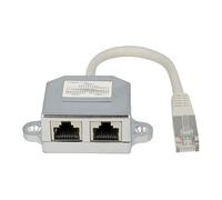 Adaptador RJ45 M a 2X RJ45 H, conexión LAN, Ideal para expansión de Red y Dispositivos múltiples.