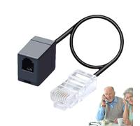 Adaptador RJ45 RJ11 Genérico | Acopladores Portátiles RJ45 RJ11 De 14 Pulgadas | Cable Adaptador Telefónico 8P4C A 6P4C, Cable De Red Teléfono Para Extensión De Red Doméstica