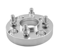 Adaptador Rueda Separadores Para Torneo Para Rafaga Para Vigor 4x114.3-64.1 Rosca 12 * 1.5 Espaciadores Rueda Todoterreno Adaptador Rueda 4 Orificios(25mm silver)