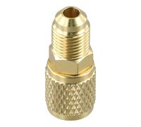 Adaptador SAE macho de 5/16 x F1/4 para servicio de aire acondicionado con R32 R410a, material de latón que proporciona una conexión robusta y seguridad de válvula