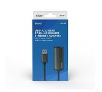 Adaptador Savio AK-55 USB-A 3.1 Gen 1 a RJ-45 Gigabit Ethernet 1000 Mbps 18cm Gris Mate