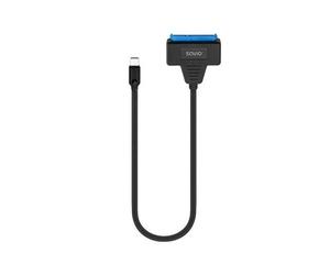 Adaptador Savio AK-69 SATA a USB-C 5Gbps Compatible 2.5" y HDD hasta 10TB