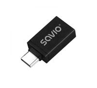 ADAPTADOR SAVIO AK-80 USB-A 3.1 USB-C 3.1 BLACK