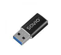 ADAPTADOR SAVIO AK-81 USB-C 3.1 USB-A 3.1 BLACK