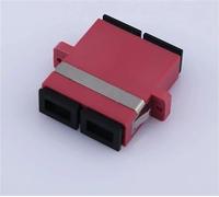 Adaptador SC dúplex 100 uds. OM3 OM4 OM5 SM MM acoplador de Fibra óptica MM SC-SC UPC Conector Dual IL 0.2dB(Purple)