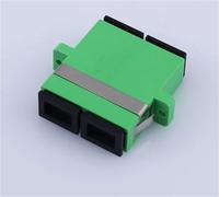 Adaptador SC dúplex 100 uds. OM3 OM4 OM5 SM MM acoplador de Fibra óptica MM SC-SC UPC Conector Dual IL 0.2dB(Green)