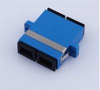 Adaptador SC dúplex 100 uds. OM3 OM4 OM5 SM MM acoplador de Fibra óptica MM SC-SC UPC Conector Dual IL 0.2dB(Blue)