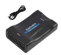Adaptador Scart a HDMI con cable USB, Convertidor Scart a HDMI, Convertidor de señal analógica a digital 720p/1080p para TV HDTV, monitor y proyector, compatible con PS3 Xbox Sky DVD VHS Blu-Ray