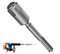 Adaptador SDS-Max a SDS-Plus, brocas adaptador de conexión de martillo giratorio, adaptador de taladro de martillo para herramientas convertidoras de taladro de vástago de cambio rápido (plateado)