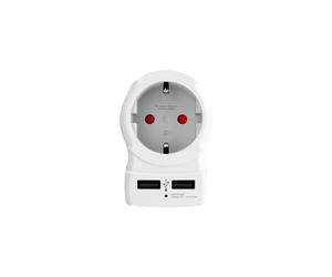 Adaptador - Skross - EUROPA A REINO UNIDO - 2 USB - Blanco - Interior
