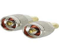 Adaptador SMA macho - N macho chapado en oro/plata, 2 unidades