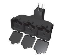 Adaptador Stanley 31110 PlugMax Exterior con 3 Salidas, Negro