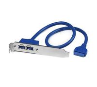 Adaptador Startech USB3SPLATE Bracket 2 Puertos USB 3.2 Gen 1 IDC Azul 0,5 m