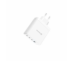 Adaptador Swissten GaN 2X USB-C 100W + 1X USB-C 20W + 1X USB-A 30W