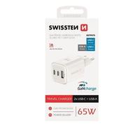 Adaptador Swissten GaN Travel Charger 2X USB -C + USB-A