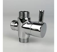 Adaptador T de latón G1/2quot, accesorios ducha baño cromados, desviador agua, válvula llenado 3 vías, 1 Uds(Dn15)